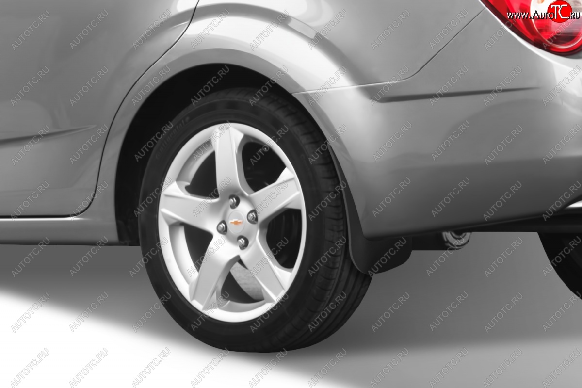 4 799 р. Задние брызговики Frosch Chevrolet Aveo T300 седан (2011-2015)  с доставкой в г. Вологда