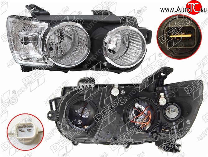 4 999 р. Правая передняя фара DEPO (хром) Chevrolet Aveo T300 седан (2011-2015)  с доставкой в г. Вологда