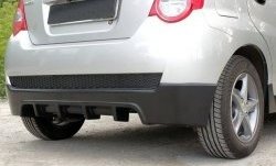 3 249 р. Накладка на задний бампер CT Chevrolet Aveo T200 хэтчбек 5 дв (2002-2008) (Неокрашенная)  с доставкой в г. Вологда. Увеличить фотографию 2