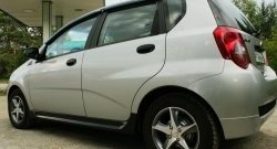 6 749 р. Накладки порогов RA Chevrolet Aveo T250 хэтчбек 5 дв рестайлинг (2006-2011) (Поверхность глянец (под окраску), Неокрашенные)  с доставкой в г. Вологда. Увеличить фотографию 4