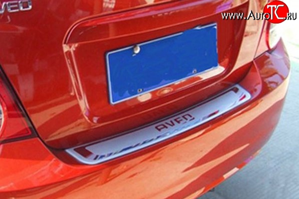 1 199 р. Накладка защитная на задний бампер M-VRS Chevrolet Aveo T300 хэтчбек (2011-2015)  с доставкой в г. Вологда