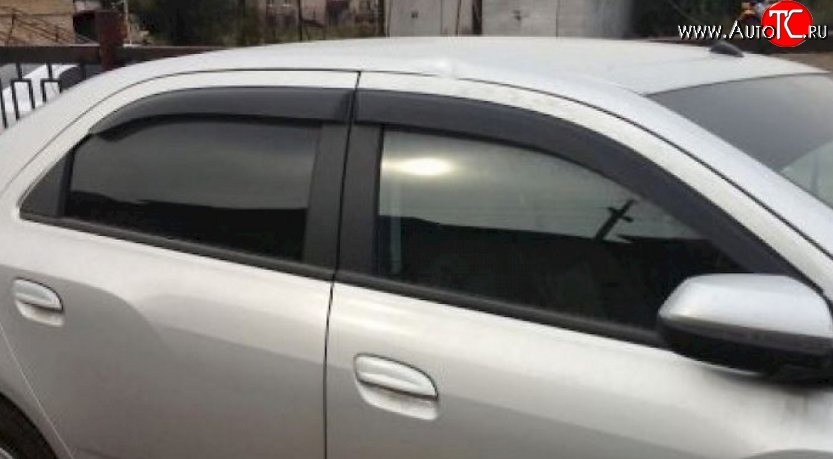 999 р. Комплект дефлекторов окон (ветровиков) 4 шт. (рестайлинг) Russtal Chevrolet Aveo T200 седан (2003-2008)  с доставкой в г. Вологда