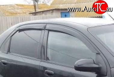 999 р. Комплект дефлекторов окон (ветровиков) 4 шт. Russtal Chevrolet Aveo T200 седан (2003-2008)  с доставкой в г. Вологда