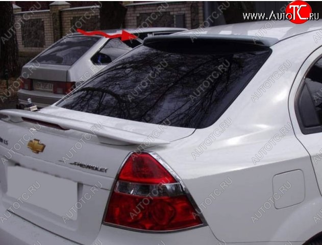 1 999 р. Козырёк на заднее стекло CT Chevrolet Aveo T200 седан (2003-2008) (Неокрашенный)  с доставкой в г. Вологда