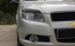 739 р. Реснички на фары CT v2 Chevrolet Aveo T250 хэтчбек 5 дв рестайлинг (2006-2011) (Неокрашенные)  с доставкой в г. Вологда. Увеличить фотографию 2