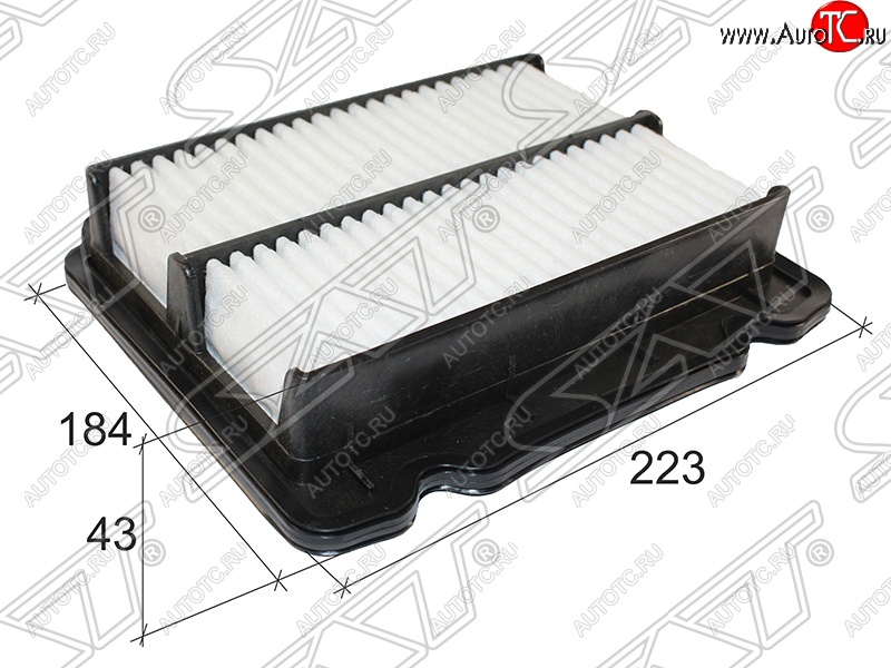 261 р. Фильтр воздушный двигателя SAT (223*184*43)  Chevrolet Aveo  T250 (2006-2011), Chevrolet Kalos (2002-2008), Ravon Nexia R3 (2016-2020)  с доставкой в г. Вологда