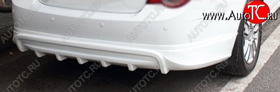 4 199 р. Накладка на задний бампер CT Chevrolet Aveo T300 седан (2011-2015) (Неокрашенная)  с доставкой в г. Вологда