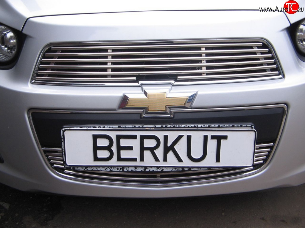 3 999 р. Декоративная вставка воздухозаборника Berkut Chevrolet Aveo T300 седан (2011-2015)  с доставкой в г. Вологда