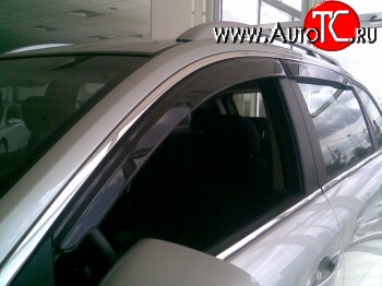 611 р. Дефлекторы окон (ветровики) Novline 4 шт Chevrolet Captiva  дорестайлинг (2006-2011)  с доставкой в г. Вологда