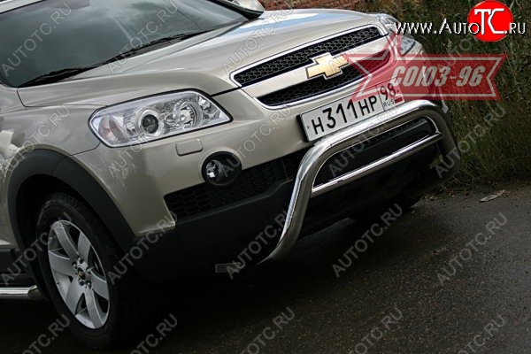 18 314 р. Защита переднего бампера Souz-96 (d76) Chevrolet Captiva  дорестайлинг (2006-2011)  с доставкой в г. Вологда