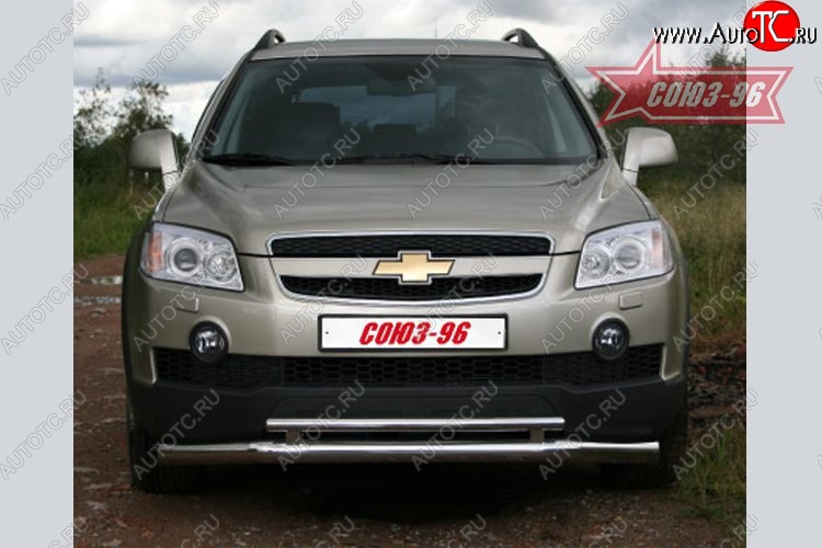 16 514 р. Защита переднего бампера двойная Souz-96 (d76/42) Chevrolet Captiva  дорестайлинг (2006-2011)  с доставкой в г. Вологда