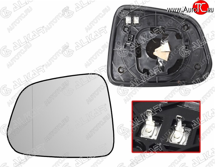 1 339 р. Левое полотно зеркала ALCAR (асферическое с обогревом) Chevrolet Captiva 2-ой рестайлинг (2013-2016)  с доставкой в г. Вологда
