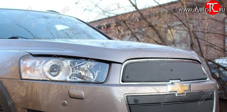 599 р. Зимняя заглушка решетки радиатора Стрелка 11 Премиум Chevrolet Captiva 2-ой рестайлинг (2013-2016)  с доставкой в г. Вологда