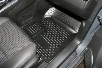 2 969 р. Коврики салона Element (полиуретан, 5 штук) Chevrolet Captiva 2-ой рестайлинг (2013-2016)  с доставкой в г. Вологда. Увеличить фотографию 2