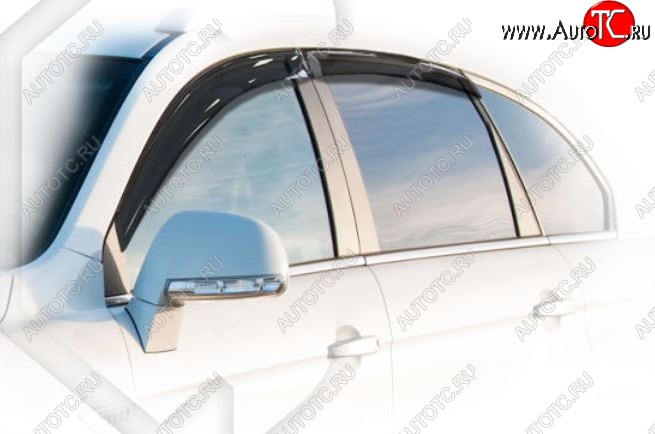 2 159 р. Дефлектора окон CA-Plastiс Chevrolet Captiva 2-ой рестайлинг (2013-2016) (Classic полупрозрачный, Без хром.молдинга)  с доставкой в г. Вологда