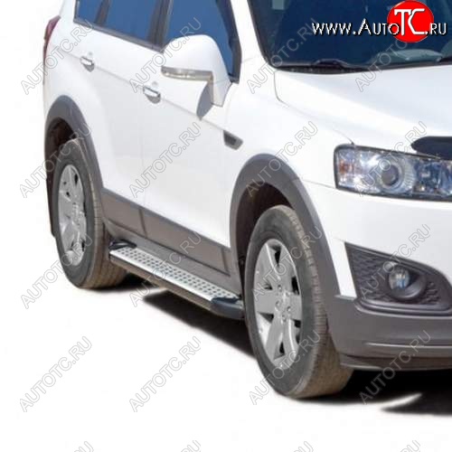 29 899 р. Порожки для ног Бумер (алюминий) Chevrolet Captiva 1-ый рестайлинг (2011-2013)  с доставкой в г. Вологда