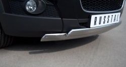 16 849 р. Защита переднего бампера (2 трубыØ75х42 мм, нержавейка) Russtal Chevrolet Captiva 1-ый рестайлинг (2011-2013)  с доставкой в г. Вологда. Увеличить фотографию 2