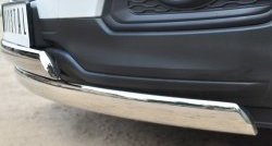 16 849 р. Защита переднего бампера (2 трубыØ75х42 мм, нержавейка) Russtal Chevrolet Captiva 2-ой рестайлинг (2013-2016)  с доставкой в г. Вологда. Увеличить фотографию 3