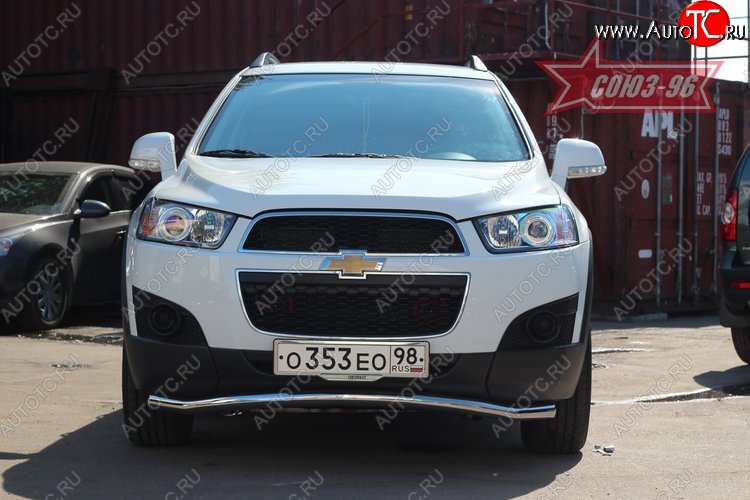 16 469 р. Защита переднего бампера одинарная Souz-96 Premium (d60) Chevrolet Captiva 1-ый рестайлинг (2011-2013)  с доставкой в г. Вологда
