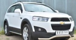 15 449 р. Защита переднего бампера (Ø63 мм волна, нержавейка) SLITKOFF Chevrolet Captiva 2-ой рестайлинг (2013-2016)  с доставкой в г. Вологда. Увеличить фотографию 4