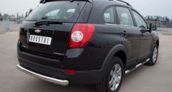 83 999 р. Защита порогов с пластиковыми вставками для ног из круглой трубы диаметром 76 мм Russtal Chevrolet Captiva 1-ый рестайлинг (2011-2013) (Защита порогов с со скосами на торцах (вариант 1))  с доставкой в г. Вологда. Увеличить фотографию 12