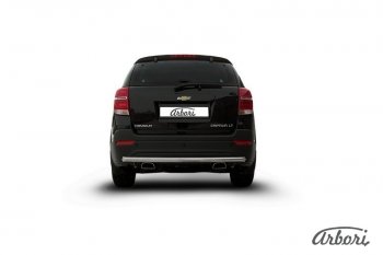 11 429 р. Защита заднего бампера Arbori (нержавейка, 1 труба d57 mm). Chevrolet Captiva 2-ой рестайлинг (2013-2016)  с доставкой в г. Вологда. Увеличить фотографию 2