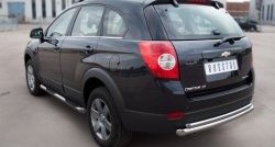 17 649 р. Защита заднего бампера (Ø63 и 42 мм, нержавейка) SLITKOFF Chevrolet Captiva 1-ый рестайлинг (2011-2013)  с доставкой в г. Вологда. Увеличить фотографию 4