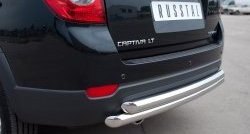 17 999 р. Защита заднего бампера (2 трубы Ø63 мм, нержавейка) SLITKOFF Chevrolet Captiva 1-ый рестайлинг (2011-2013)  с доставкой в г. Вологда. Увеличить фотографию 2