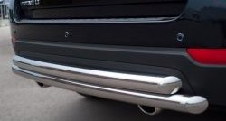 17 999 р. Защита заднего бампера (2 трубы Ø63 мм, нержавейка) SLITKOFF Chevrolet Captiva 1-ый рестайлинг (2011-2013)  с доставкой в г. Вологда. Увеличить фотографию 3