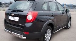 17 999 р. Защита заднего бампера (2 трубы Ø63 мм, нержавейка) SLITKOFF Chevrolet Captiva 1-ый рестайлинг (2011-2013)  с доставкой в г. Вологда. Увеличить фотографию 4
