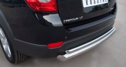 17 949 р. Защита заднего бампера (Ø76 и 42 мм, нержавейка) SLITKOFF Chevrolet Captiva 1-ый рестайлинг (2011-2013)  с доставкой в г. Вологда. Увеличить фотографию 2