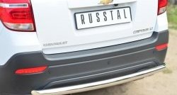 15 349 р. Одинарная защита заднего бампера из трубы диаметром 63 мм (рестайлинг) SLITKOFF Chevrolet Captiva 2-ой рестайлинг (2013-2016)  с доставкой в г. Вологда. Увеличить фотографию 2
