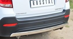 12 499 р. Защита заднего бампера (Ø75x42 мм, нержавейка) Russtal Chevrolet Captiva 2-ой рестайлинг (2013-2016)  с доставкой в г. Вологда. Увеличить фотографию 2