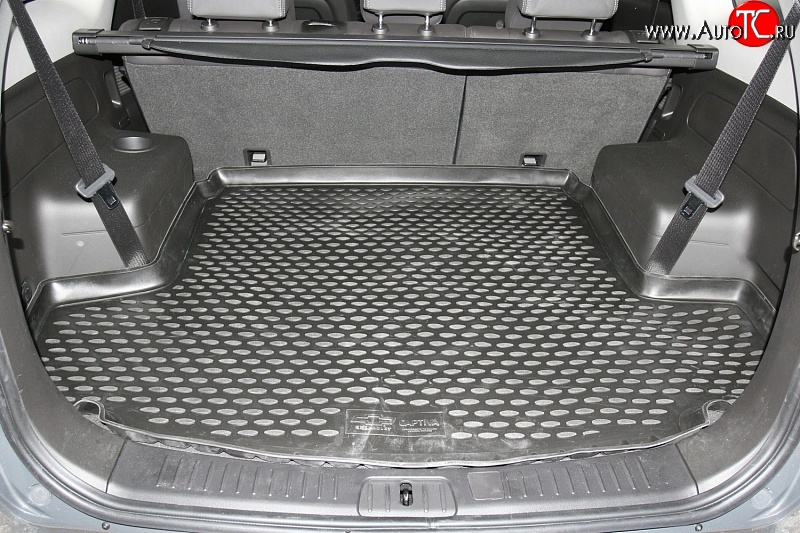 5 189 р. Коврик в багажник (длинная база) Element (полиуретан) Chevrolet Captiva 1-ый рестайлинг (2011-2013)  с доставкой в г. Вологда