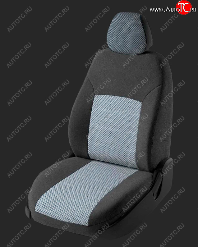 5 399 р. Чехлы для сидений Lord Autofashion Дублин (жаккард, спинка 60/40, 2 Г-образных подголовника) Chevrolet Cobalt седан дорестайлинг (2011-2016) (Серый, вставка Стежок Серый)  с доставкой в г. Вологда