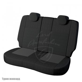 6 749 р. Чехлы для сидений Lord Autofashion Турин (жаккард) Chevrolet Cobalt седан дорестайлинг (2011-2016) (Черный, вставка Мокка)  с доставкой в г. Вологда. Увеличить фотографию 2