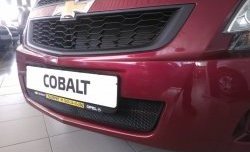 2 089 р. Нижняя сетка на бампер Russtal (черная) Chevrolet Cobalt седан дорестайлинг (2011-2016)  с доставкой в г. Вологда. Увеличить фотографию 3