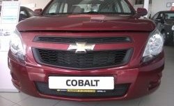 2 089 р. Нижняя сетка на бампер Russtal (черная) Chevrolet Cobalt седан дорестайлинг (2011-2016)  с доставкой в г. Вологда. Увеличить фотографию 7