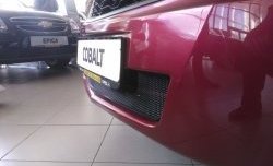 2 089 р. Нижняя сетка на бампер Russtal (черная) Chevrolet Cobalt седан дорестайлинг (2011-2016)  с доставкой в г. Вологда. Увеличить фотографию 9
