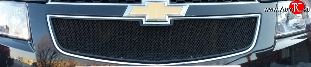 1 469 р. Сетка в решетку радиатора Russtal Chevrolet Cobalt седан дорестайлинг (2011-2016) (черная)  с доставкой в г. Вологда