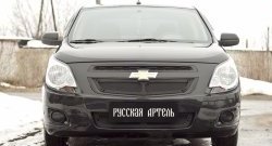 1 959 р. Защитная сетка воздухозаборника переднего бампера RA Chevrolet Cobalt седан дорестайлинг (2011-2016)  с доставкой в г. Вологда. Увеличить фотографию 2