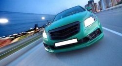 3 529 р. Радиаторная решётка (дорестайлинг) Sport v2 Chevrolet Cruze J300 седан рестайлинг (2012-2015) (Неокрашенная)  с доставкой в г. Вологда. Увеличить фотографию 4