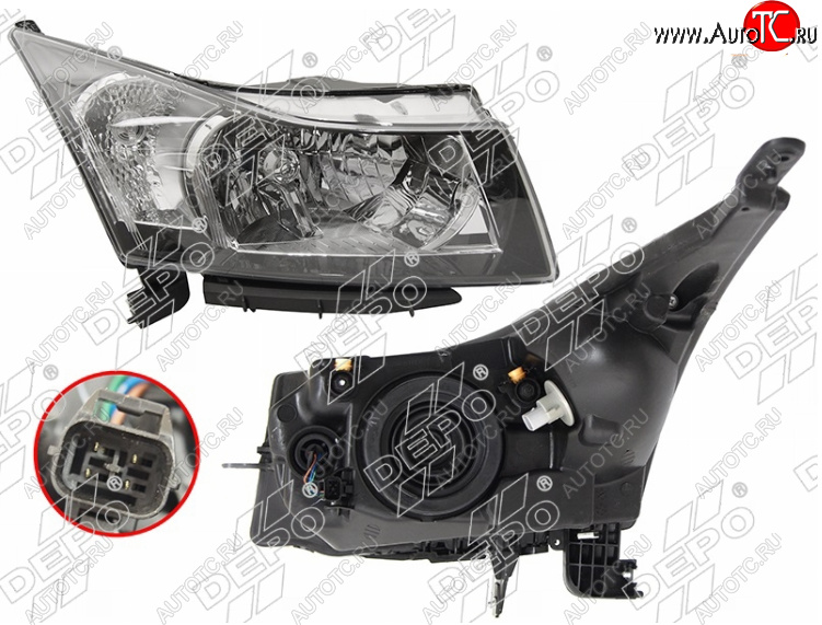 13 099 р. Левая фара (с электрокорректором) DEPO Chevrolet Cruze J305 хэтчбек рестайлинг (2012-2015)  с доставкой в г. Вологда