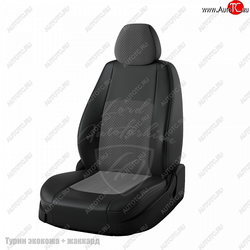 7 249 р. Чехлы для сидений Lord Autofashion Турин (экокожа/жаккард) Chevrolet Cruze J300 седан рестайлинг (2012-2015) (Черный, вставка Люкс-94)  с доставкой в г. Вологда