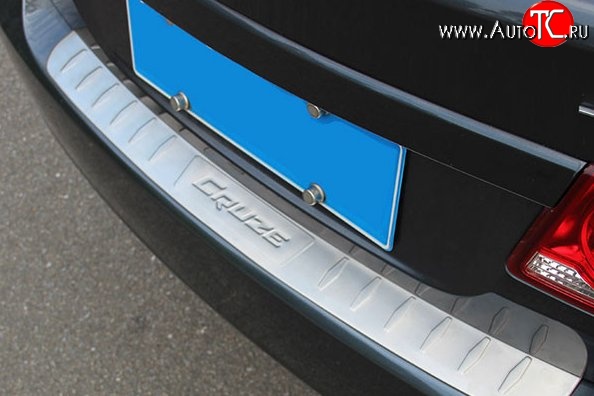 1 199 р. Накладка защитная на задний бампер M-VRS Chevrolet Cruze J300 седан рестайлинг (2012-2015)  с доставкой в г. Вологда