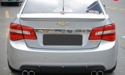 3 299 р. Диффузор заднего бампера с двумя выхлопами Секвентум v1 Chevrolet Cruze J300 седан дорестайлинг (2009-2012) (Неокрашенная)  с доставкой в г. Вологда. Увеличить фотографию 2