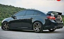 3 299 р. Диффузор заднего бампера с одним выхлопом Секвентум v2 Chevrolet Cruze J300 седан дорестайлинг (2009-2012) (Неокрашенные)  с доставкой в г. Вологда. Увеличить фотографию 2
