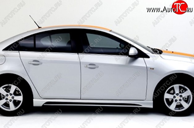 4 199 р. Пороги накладки Extrime Chevrolet Cruze J305 хэтчбек рестайлинг (2012-2015) (Неокрашенные)  с доставкой в г. Вологда