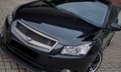 2 999 р. Решётка радиатора Road Runs style Chevrolet Cruze J300 седан рестайлинг (2012-2015) (Неокрашенная)  с доставкой в г. Вологда. Увеличить фотографию 2