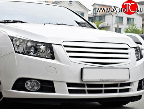 2 999 р. Решётка радиатора Mercedes Style Chevrolet Cruze J300 седан дорестайлинг (2009-2012) (Неокрашенная)  с доставкой в г. Вологда